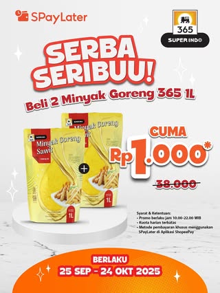 Promo minyak goreng Rp1.000 Superindo. (ig superindo)